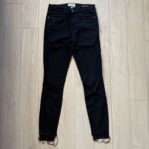 Frame Denim Le High Skinny Jeans in Film Noir Womenโs Size 27